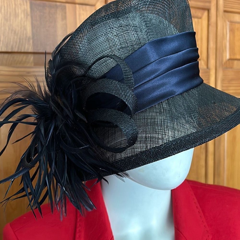 Julie Willder Millinery Navy Midnight Church Hat Derby Hat Tea Party